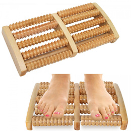MASAŻER DO STÓP TRADYCYJNY DREWNIANY ROLLER 2X5