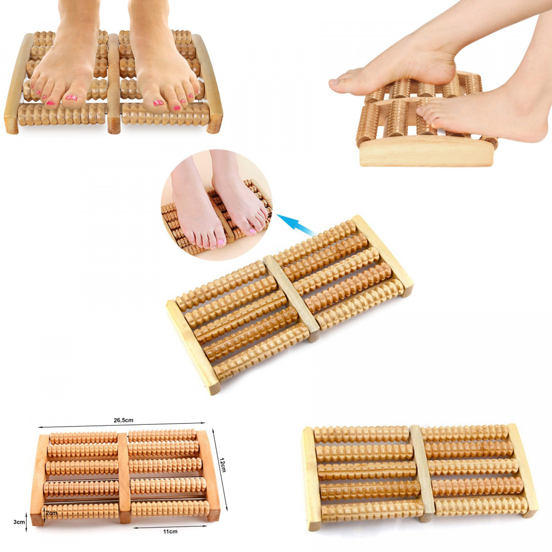 MASAŻER DO STÓP TRADYCYJNY DREWNIANY ROLLER 2X5 MASAŻER DO STÓP TRADYCYJNY DREWNIANY ROLLER 2X5