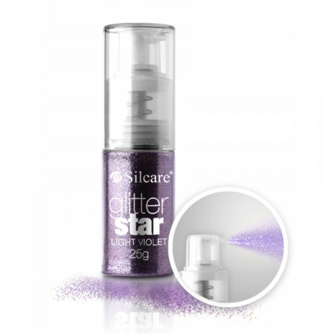 Silcare Brokat Glitter Star z pompką L. Violet 25g