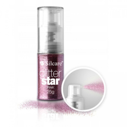 Silcare Brokat Glitter Star z pompką Pink 25 g