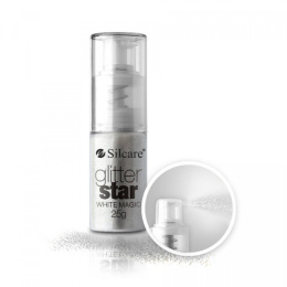 Silcare Brokat Glitter Star z pompką White M 25 g