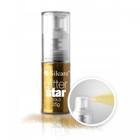 Silcare Brokat Glitter Star z pompką Gold 09 25 g Silcare Brokat Glitter Star z pompką Gold 09 25 g