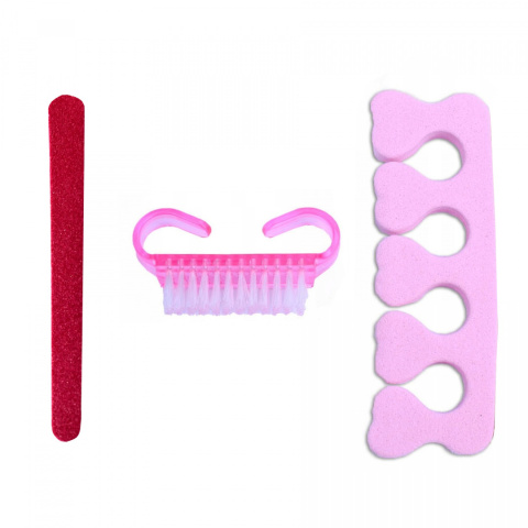 ZESTAW MANICURE PEDICURE PILNIK SEPARATOR SZCZOTKA ZESTAW MANICURE PEDICURE PILNIK SEPARATOR SZCZOTKA