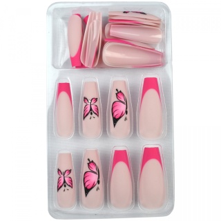 TIPSY PAZNOKCIE SZTUCZNE WZORY - 24 szt. - BY3