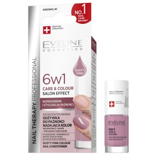 EVELINE Nail Therapy Odżywka do Paznokci Nadająca Kolor Dusty Pink