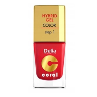 DELIA Lakier HYBRID GEL 01 Czerwony 11ml