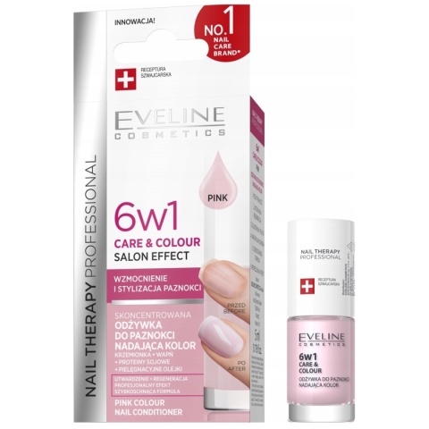 EVELINE Nail Therapy Odżywka do Paznokci Nadająca Kolor Pink