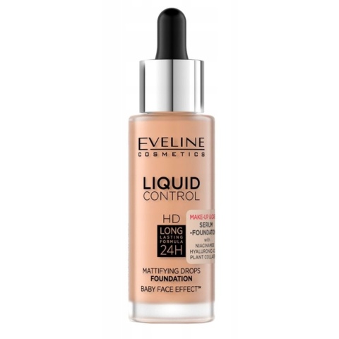 Eveline Cosmetics Liquid Control HD Podkład do Ttwarzy No 055 - Honey