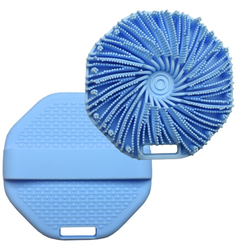 Myjka Silikonowa Miękka Szczotka do Ciała z Antypoślizgową Rączką