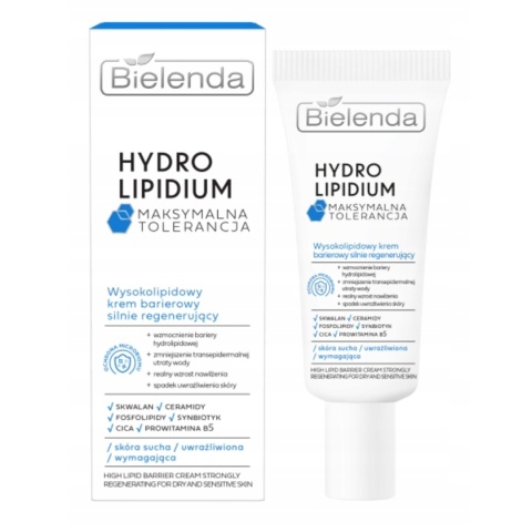 Bielenda Hydro Lipidium Odnawiający Krem Barierowy dla Skóry Wrażliwej