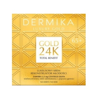 DERMIKA LUXURY GOLD 24K KREM LUKSUSOWY REKONSTRUKTOR MŁODOŚCI 65+ 50ML