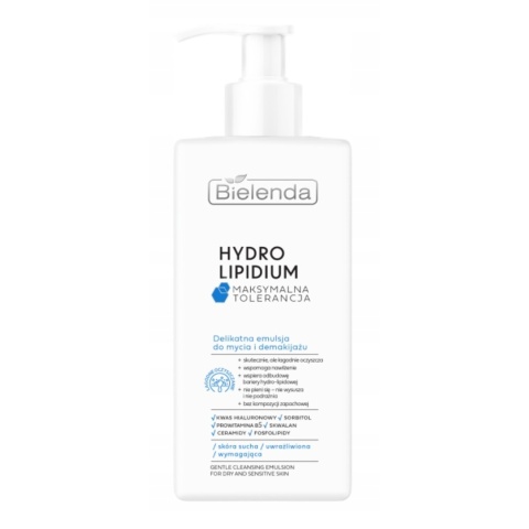 BIELENDA HYDRO LIPIDIUM DELIKATNA EMULSJA DO MYCIA DEMAKIJAŻU TWARZY 300ML