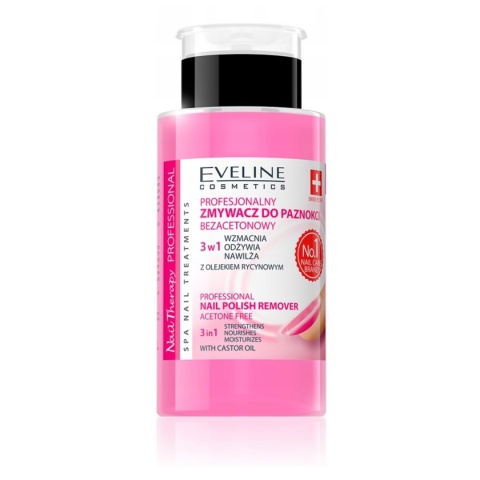 Eveline Cosmetics Nail Therapy Zmywacz do paznokci 3w1 190ml