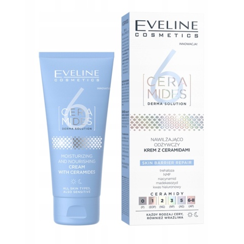Eveline 6 Ceramides Nawilżająco-Odżywczy Krem na Noc z Ceramidami
