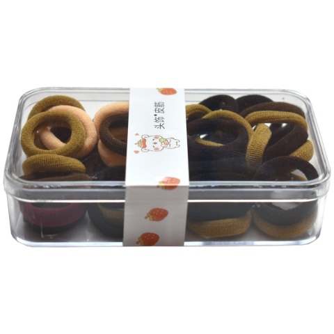 Gumki / Frotki do Włosów Kolorowe Zestaw 40 Sztuk - Beże i Brąze