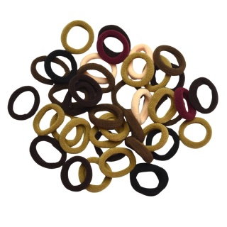 Gumki / Frotki do Włosów Kolorowe Zestaw 40 Sztuk - Beże i Brąze