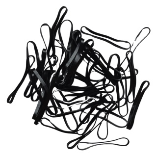 Profesjonalne Silikonowe Gumki do Włosów Czarne Recepturki - 40 szt