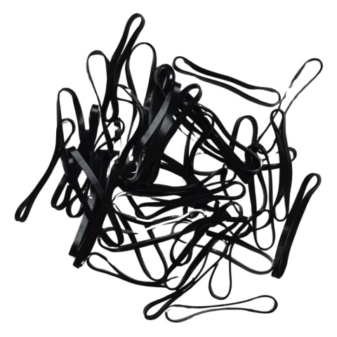 Profesjonalne Silikonowe Gumki do Włosów Czarne Recepturki - 40 szt