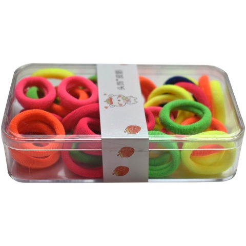 Gumki / Frotki do Włosów Kolorowe Zestaw 40 Sztuk - Neonowe