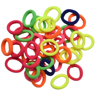 Gumki / Frotki do Włosów Kolorowe Zestaw 40 Sztuk - Neonowe