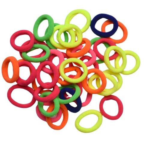 Gumki / Frotki do Włosów Kolorowe Zestaw 40 Sztuk - Neonowe