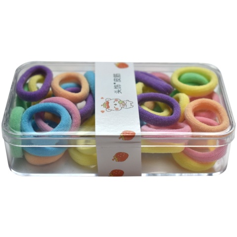 Gumki / Frotki do Włosów Kolorowe Zestaw 40 Sztuk - Pastelowe