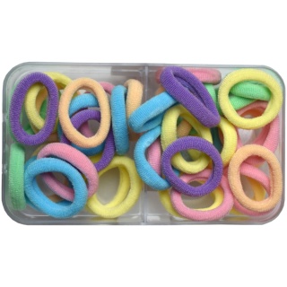 Gumki / Frotki do Włosów Kolorowe Zestaw 40 Sztuk - Pastelowe