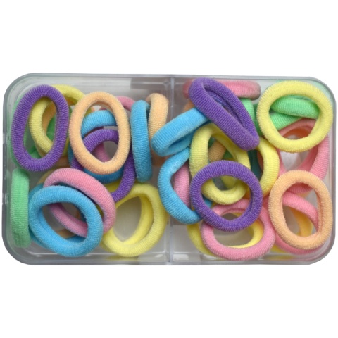 Gumki / Frotki do Włosów Kolorowe Zestaw 40 Sztuk - Pastelowe