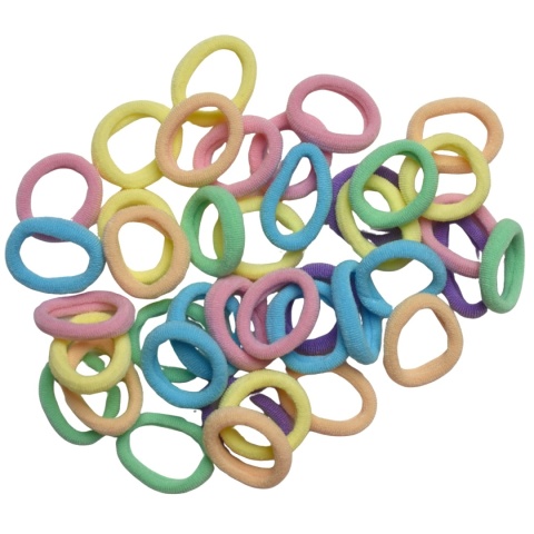 Gumki / Frotki do Włosów Kolorowe Zestaw 40 Sztuk - Pastelowe