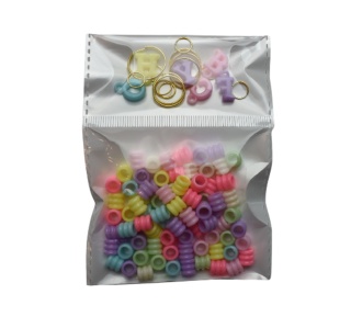 Koraliki do Włosów - Zestaw - Nawlekane + Koraliki Ozdoby - Tuby