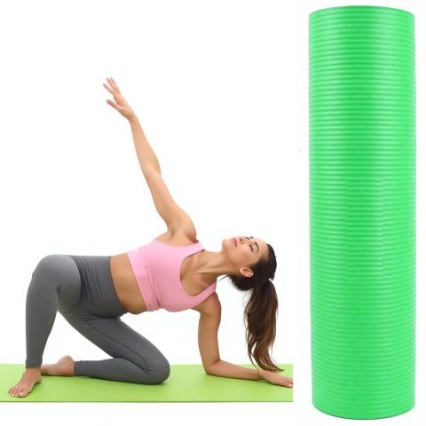 Mata do Ćwiczeń Jogi Fitness Gimnastyczna Gruba NBR 183x61x1cm Treningowa