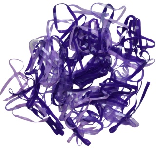 Profesjonalne Silikonowe Gumki do Włosów Fioletowe Recepturki - 160 szt