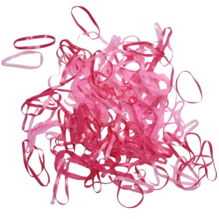 Profesjonalne Silikonowe Gumki do Włosów Różowe Recepturki - 160 szt