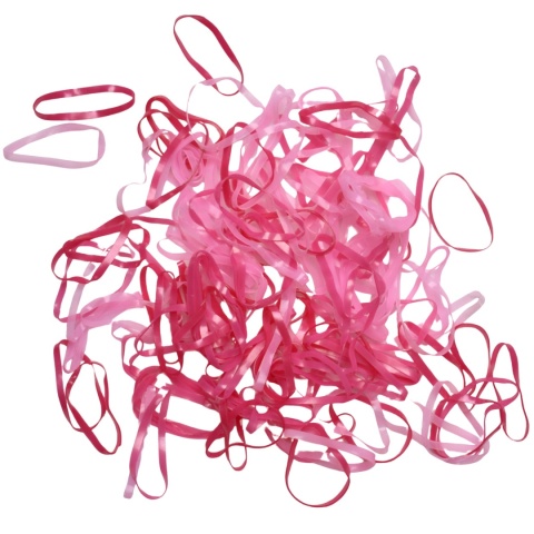 Profesjonalne Silikonowe Gumki do Włosów Różowe Recepturki - 160 szt