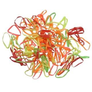 Profesjonalne Silikonowe Gumki do Włosów Neonowe Recepturki - 160 szt