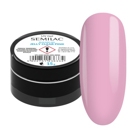 SEMILAC ŻEL BUDUJĄCY DO PAZNOKCI BUILDER GEL JELLY CLEAR PINK 15g