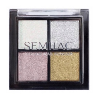 SEMILAC PYŁEK DO PAZNOKCI ZESTAW METALICZNYCH PYŁKÓW NA PALETCE CHROME 01