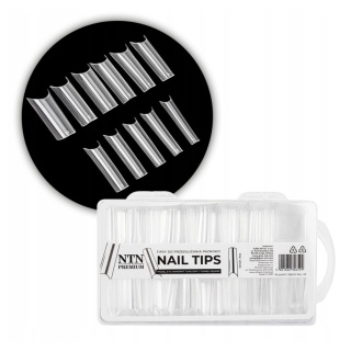 NTN Premium Tipsy do Przedłużania Paznokci Kwadrat Tunelowy 100 Szt