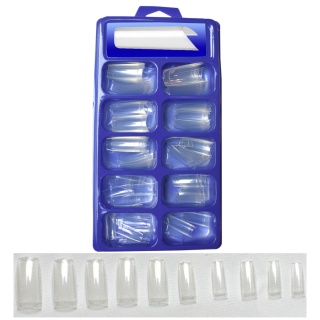 Tipsy Clear 100 sztuk Przezroczyste Tunelowe Bez Kieszonki - Kwadratowe