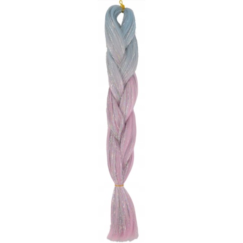 Włosy Syntetyczne Kolorowe Warkoczyki Brokatowe - ZB252S