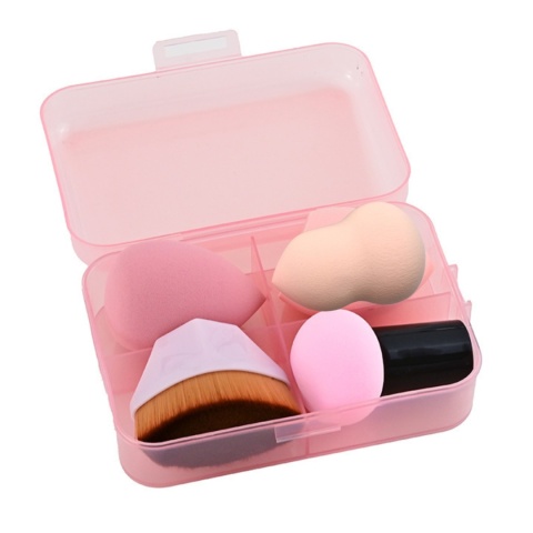 Zestaw Gąbki do Makijażu + Pędzel Gęsty Miękki do Podkładu