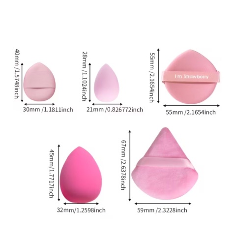 Mega Zestaw Gąbek Do Makijażu Make-up Gąbka 35 szt. Różowy