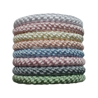 Zestaw Gumek Frotek Elastyczne Frotki Gumki Mocne do Włosów 8 szt Pastelowe