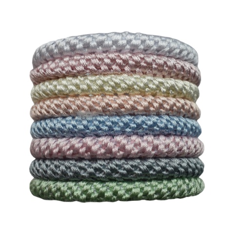 Zestaw Gumek Frotek Elastyczne Frotki Gumki Mocne do Włosów 8 szt Pastelowe