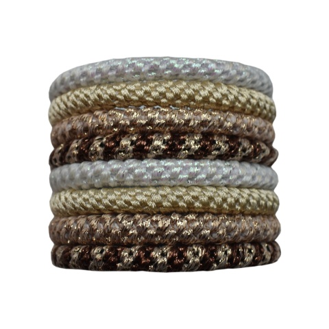 Zestaw Gumek Frotek Elastyczne Frotki Gumki Mocne do Włosów 8 szt Brąze