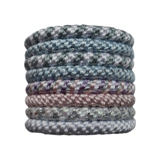 Zestaw Gumek Frotek Elastyczne Frotki Gumki Mocne do Włosów 8 szt Pudrowe