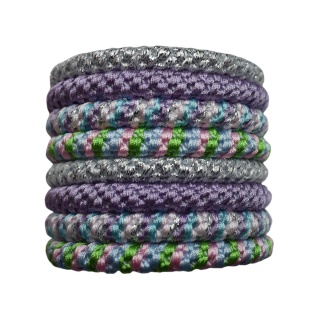 Zestaw Gumek Frotek Elastyczne Frotki Gumki Mocne do Włosów 8 szt Fiolete