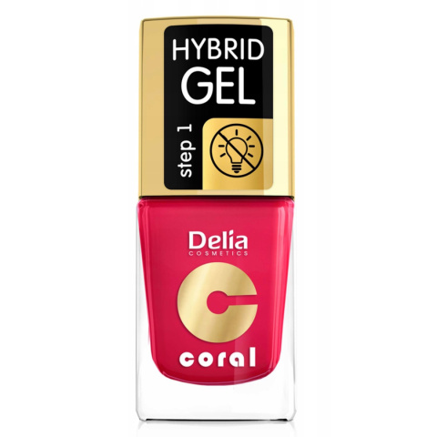 DELIA Lakier HYBRID GEL 35 Czerwony Koralowy -11ml