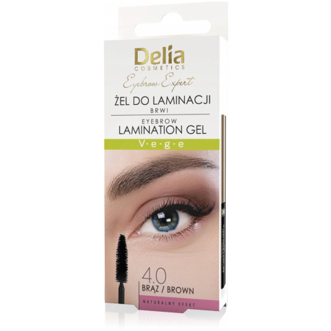 DELIA Żel do laminacji brwi 4 ml 1.0 Brąz