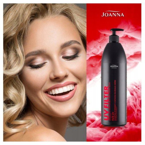 JOANNA PROFESSIONAL Filtr UV Szampon Ochronny do Włosów Wiśnia 1000ml JOANNA PROFESSIONAL Filtr UV Szampon Ochronny do Włosów Wiśnia 1000ml